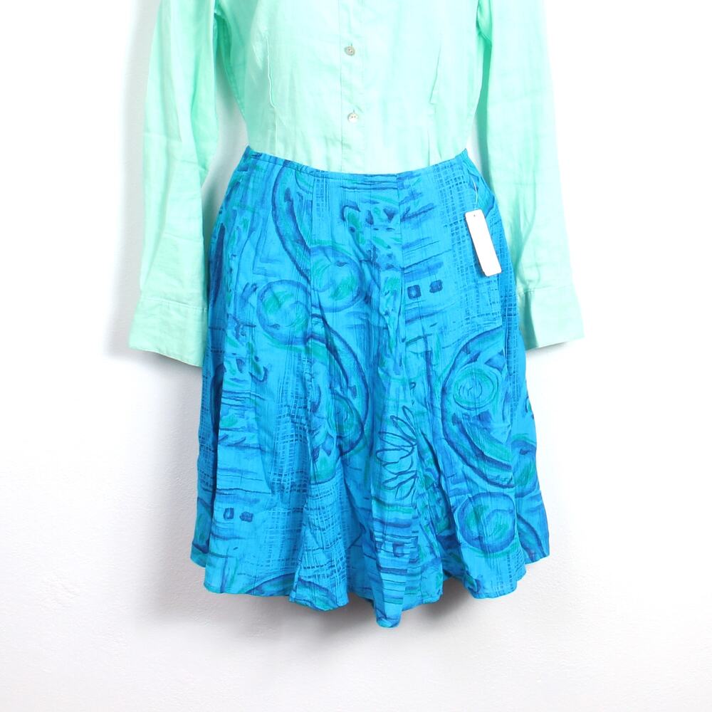 NEW Vintage David N crinkle gauze skirt Size 8